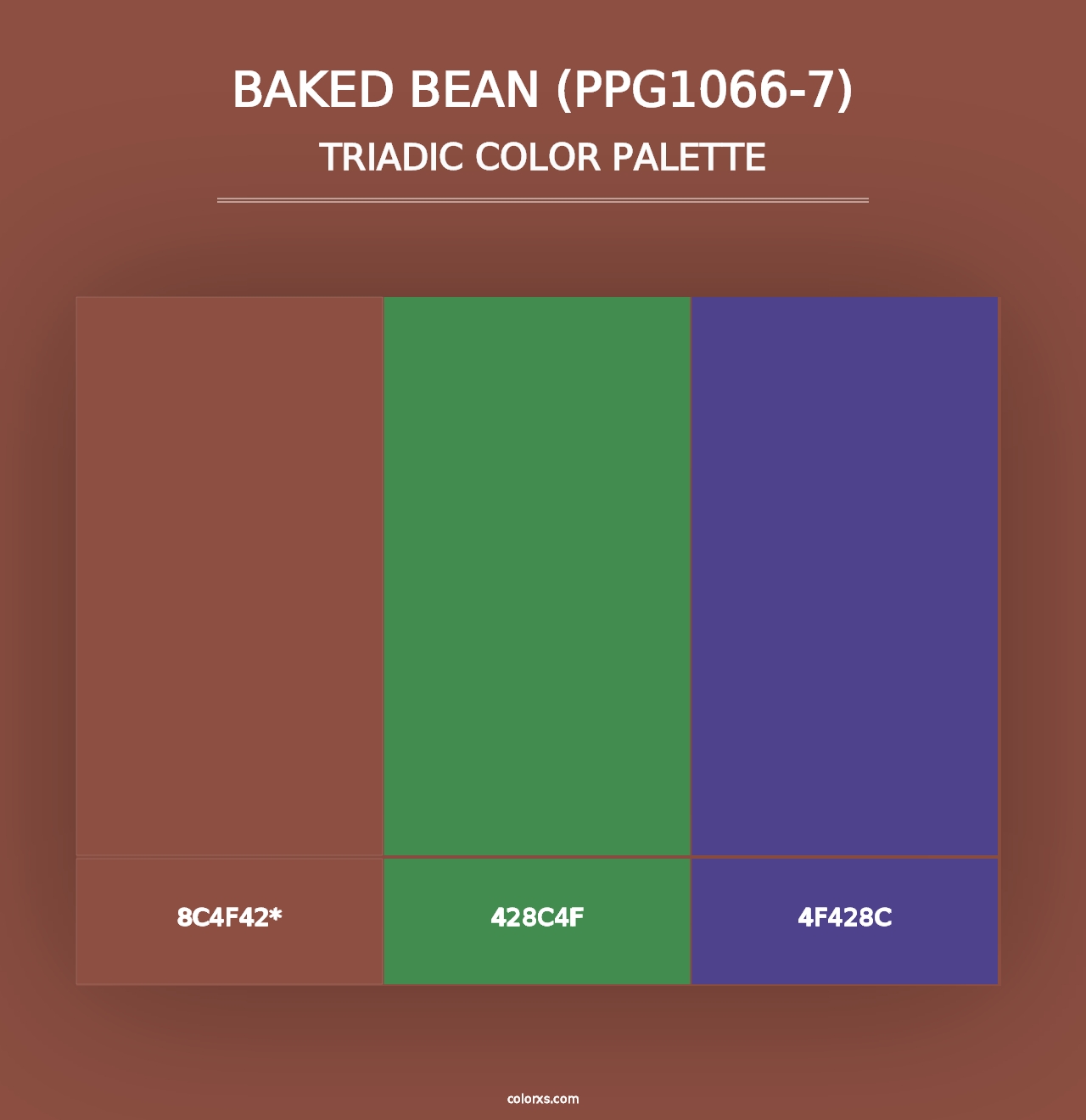 Baked Bean (PPG1066-7) - Triadic Color Palette