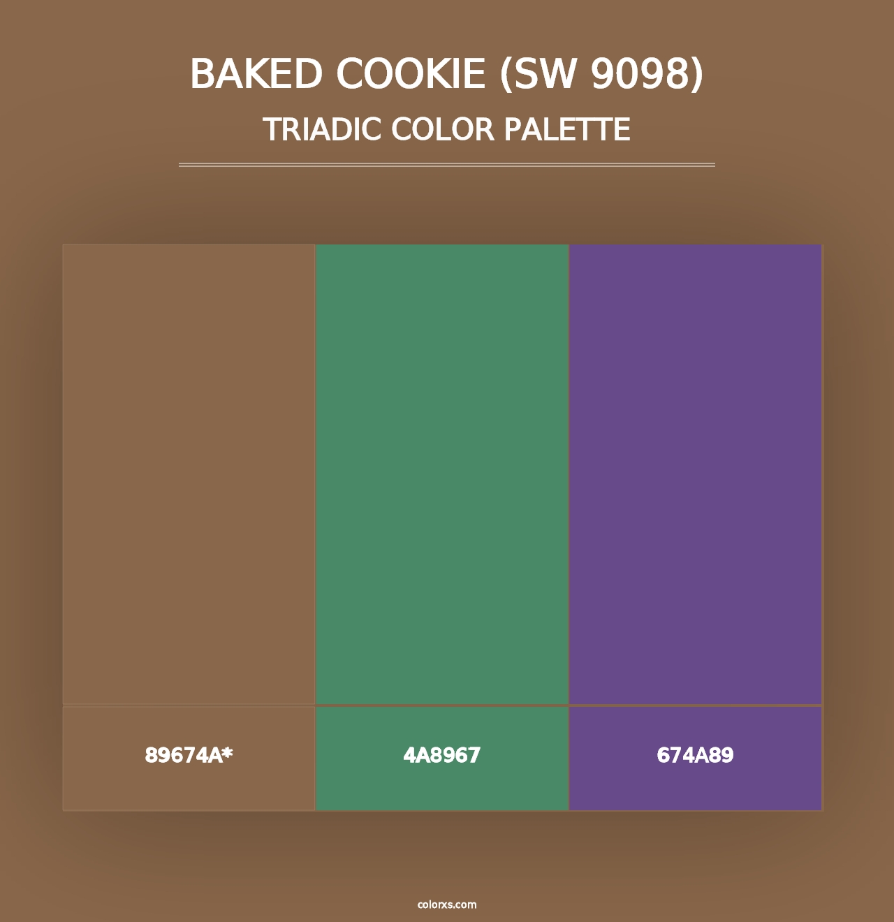 Baked Cookie (SW 9098) - Triadic Color Palette