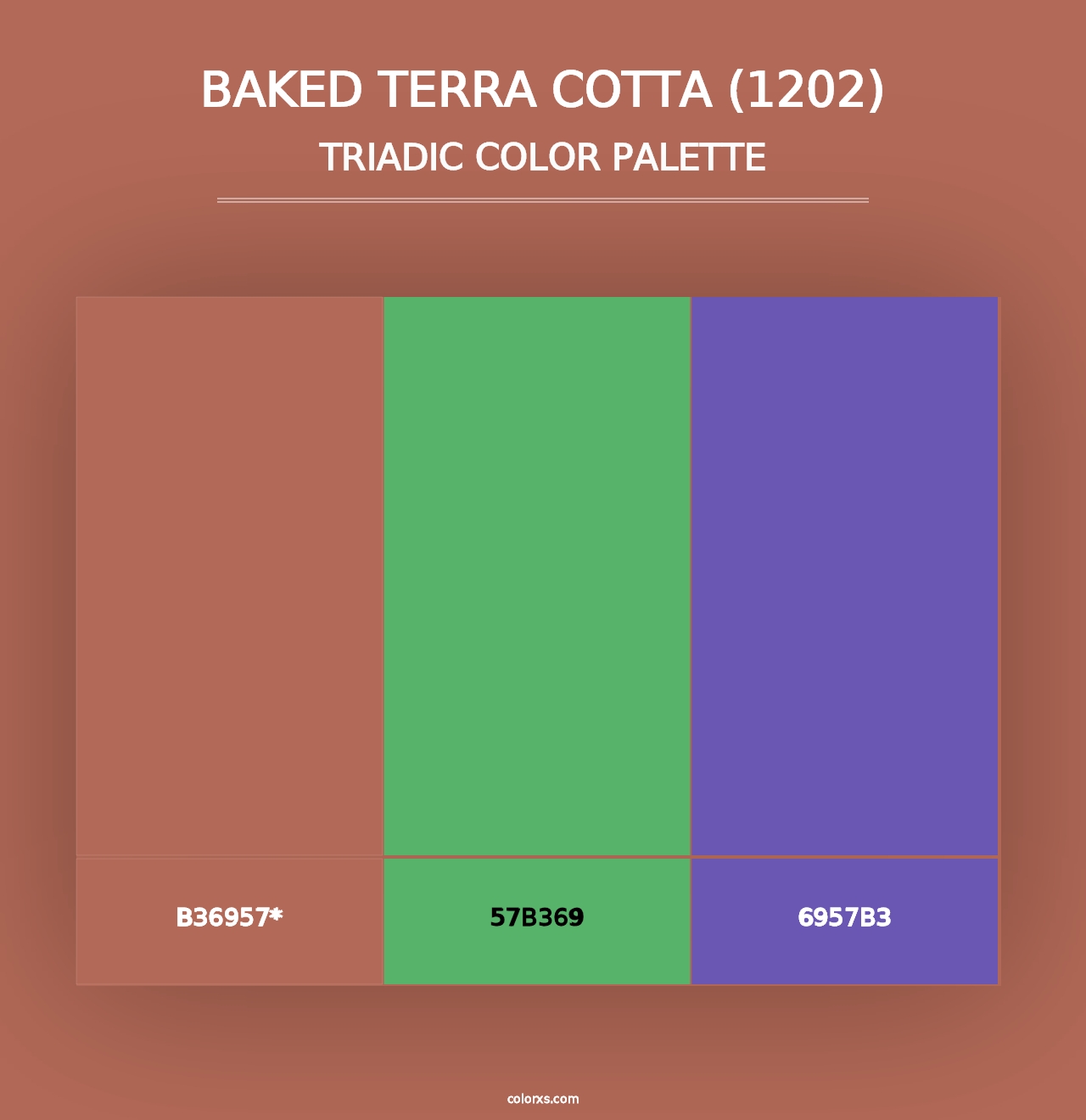 Baked Terra Cotta (1202) - Triadic Color Palette