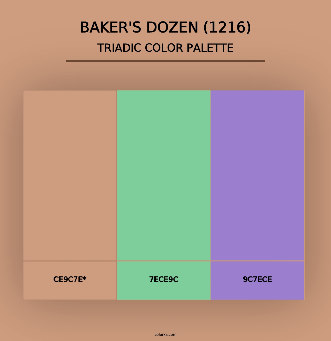 Baker's Dozen (1216) - Triadic Color Palette