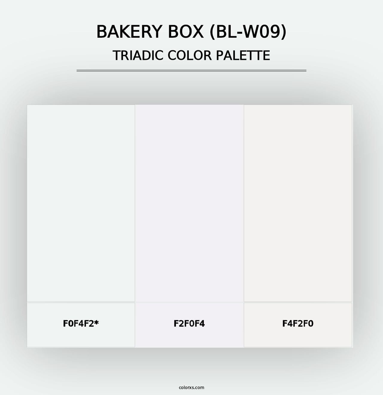 Bakery Box (BL-W09) - Triadic Color Palette