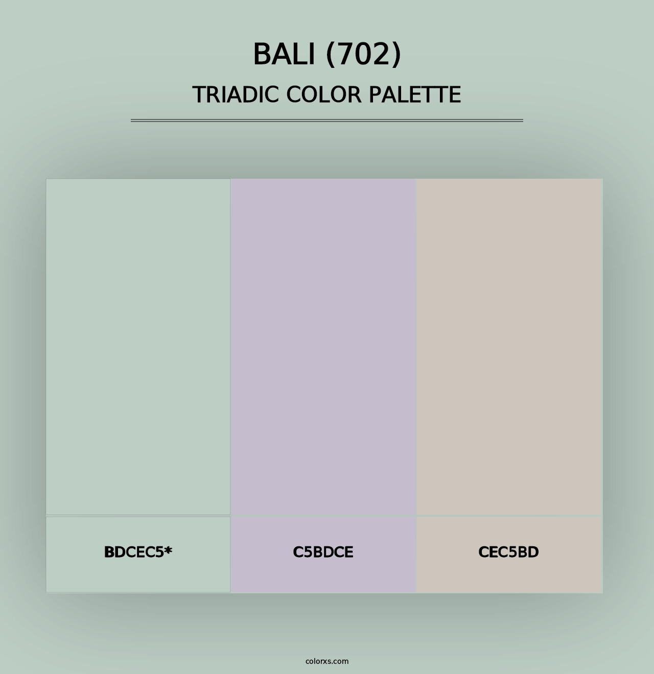 Bali (702) - Triadic Color Palette