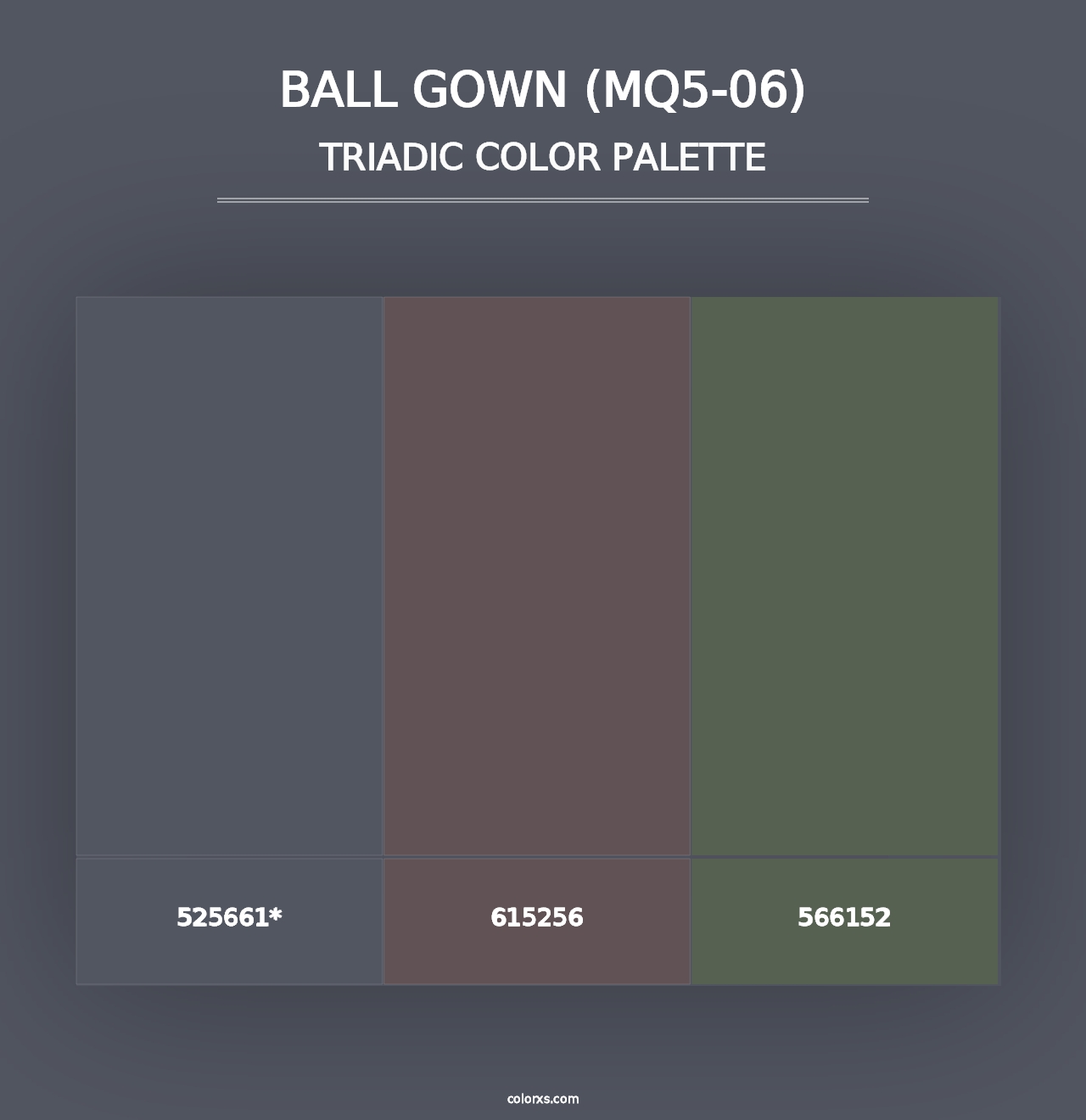 Ball Gown (MQ5-06) - Triadic Color Palette