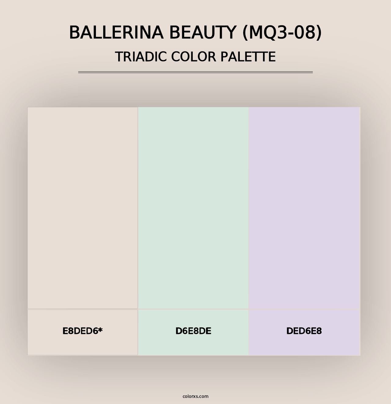 Ballerina Beauty (MQ3-08) - Triadic Color Palette