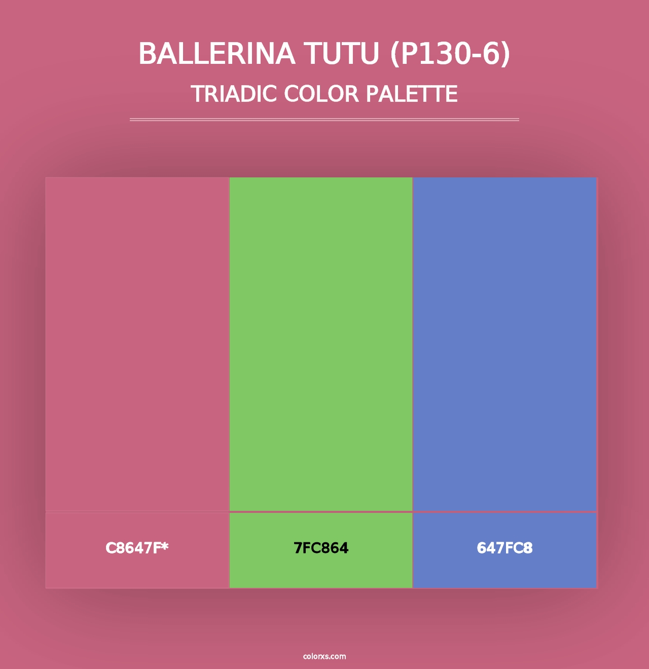 Ballerina Tutu (P130-6) - Triadic Color Palette