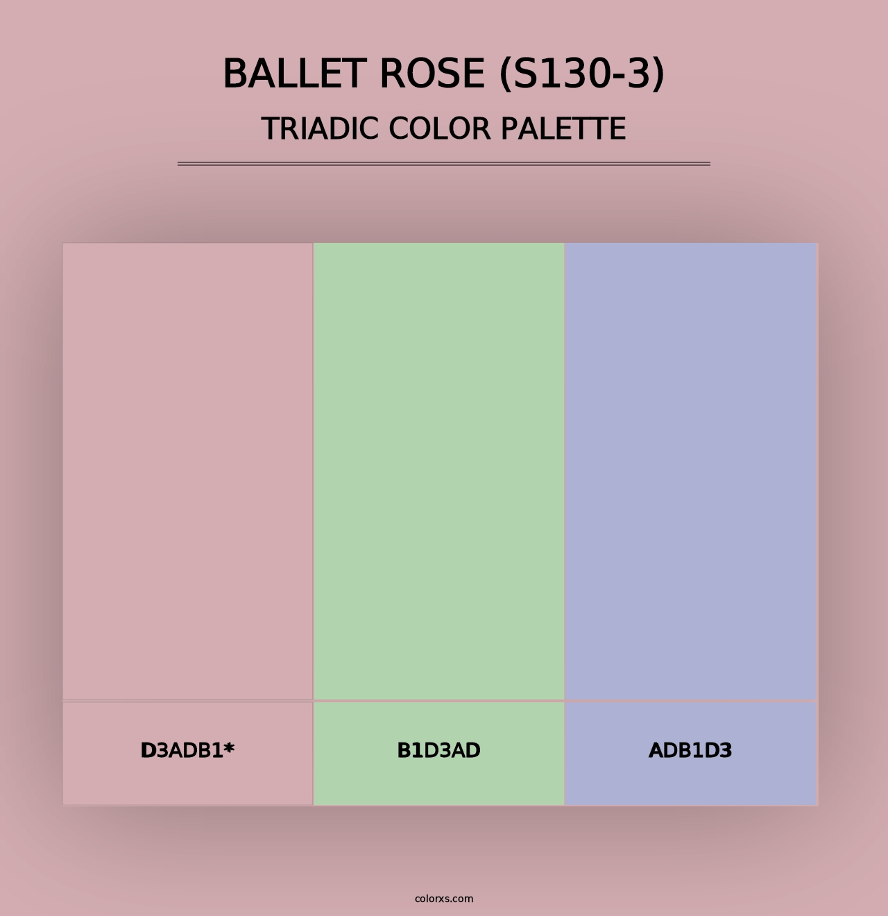 Ballet Rose (S130-3) - Triadic Color Palette