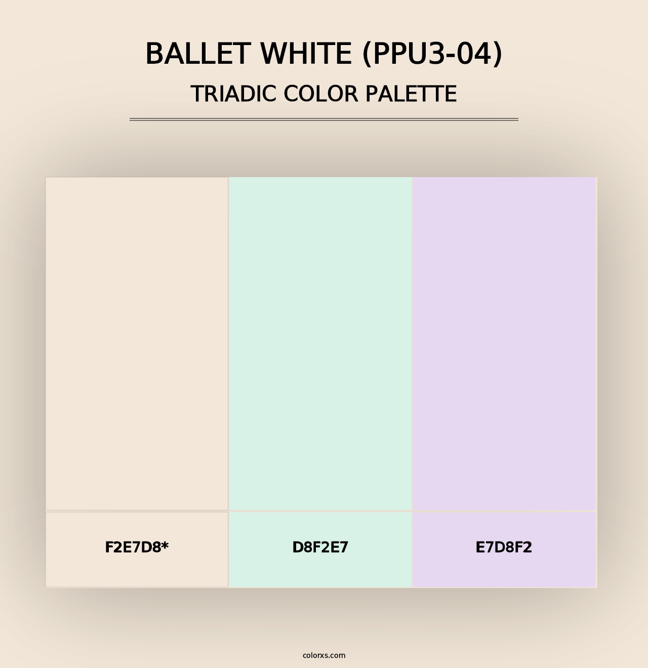 Ballet White (PPU3-04) - Triadic Color Palette