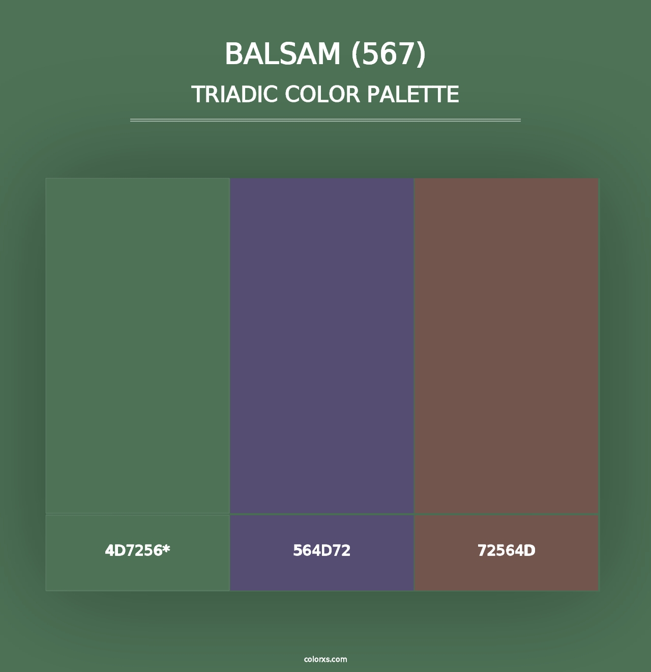 Balsam (567) - Triadic Color Palette