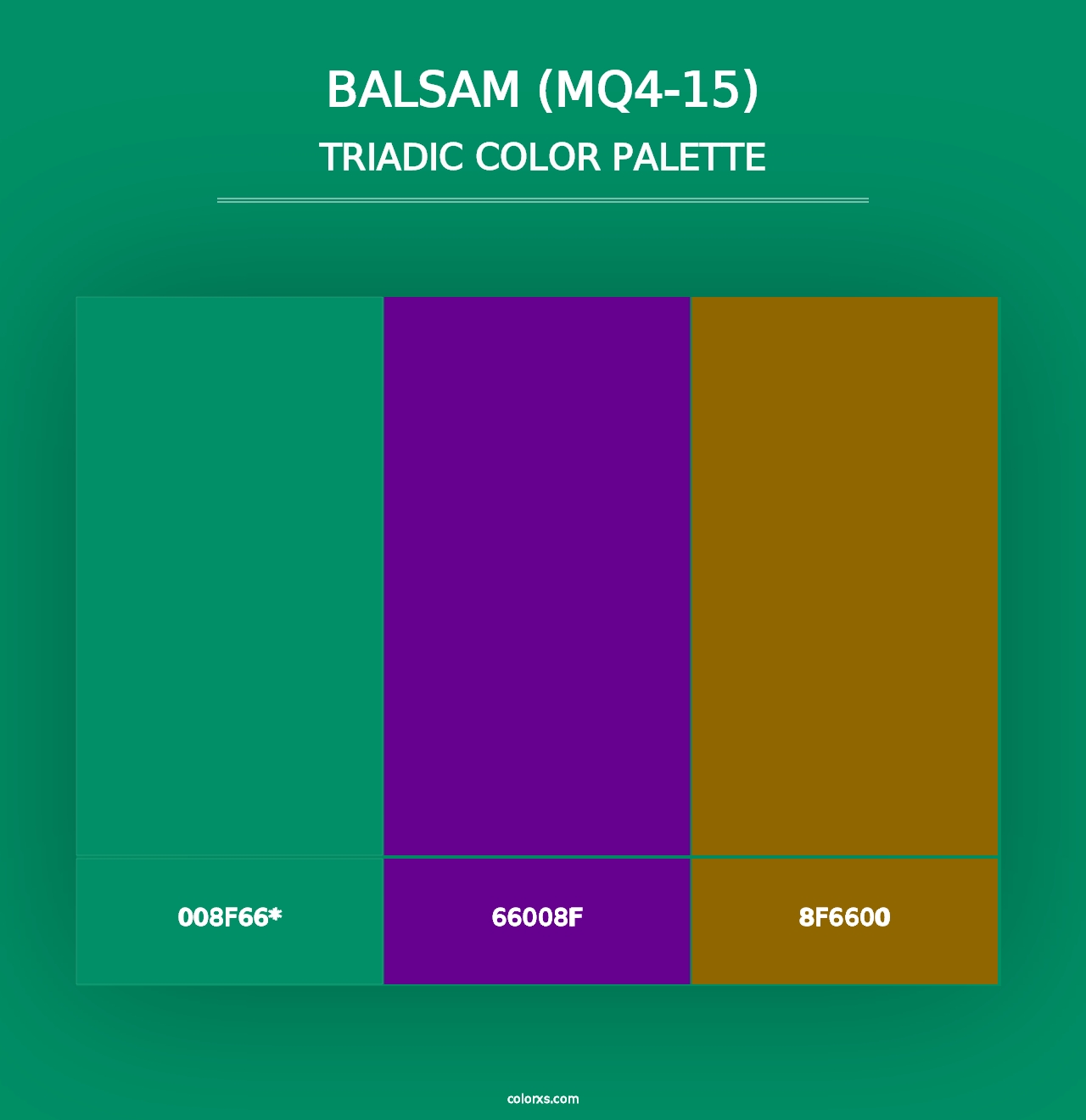 Balsam (MQ4-15) - Triadic Color Palette