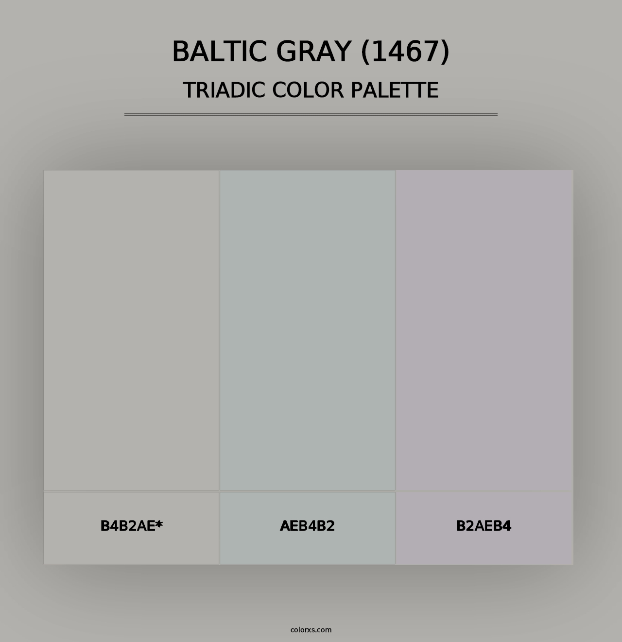 Baltic Gray (1467) - Triadic Color Palette