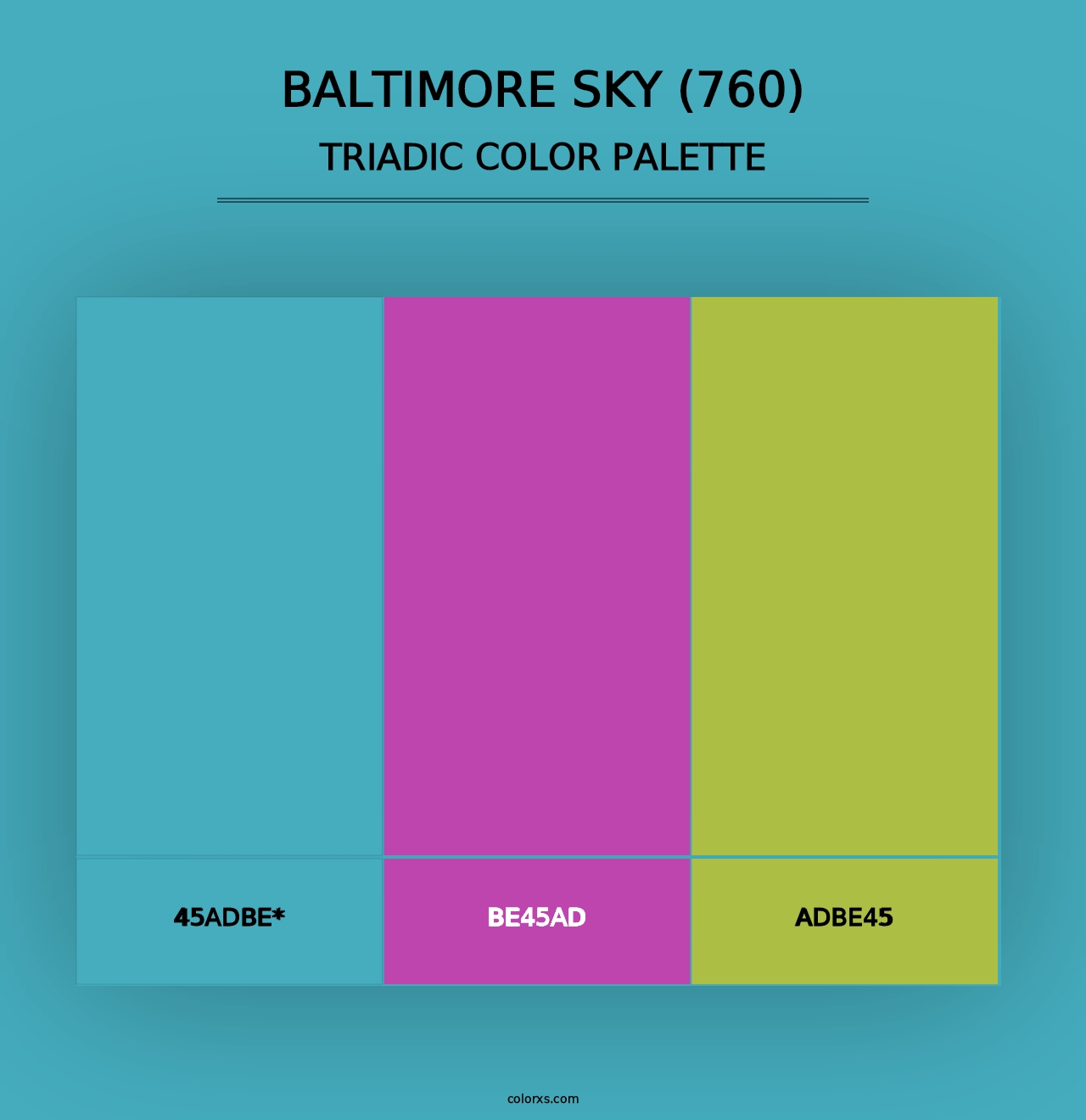 Baltimore Sky (760) - Triadic Color Palette