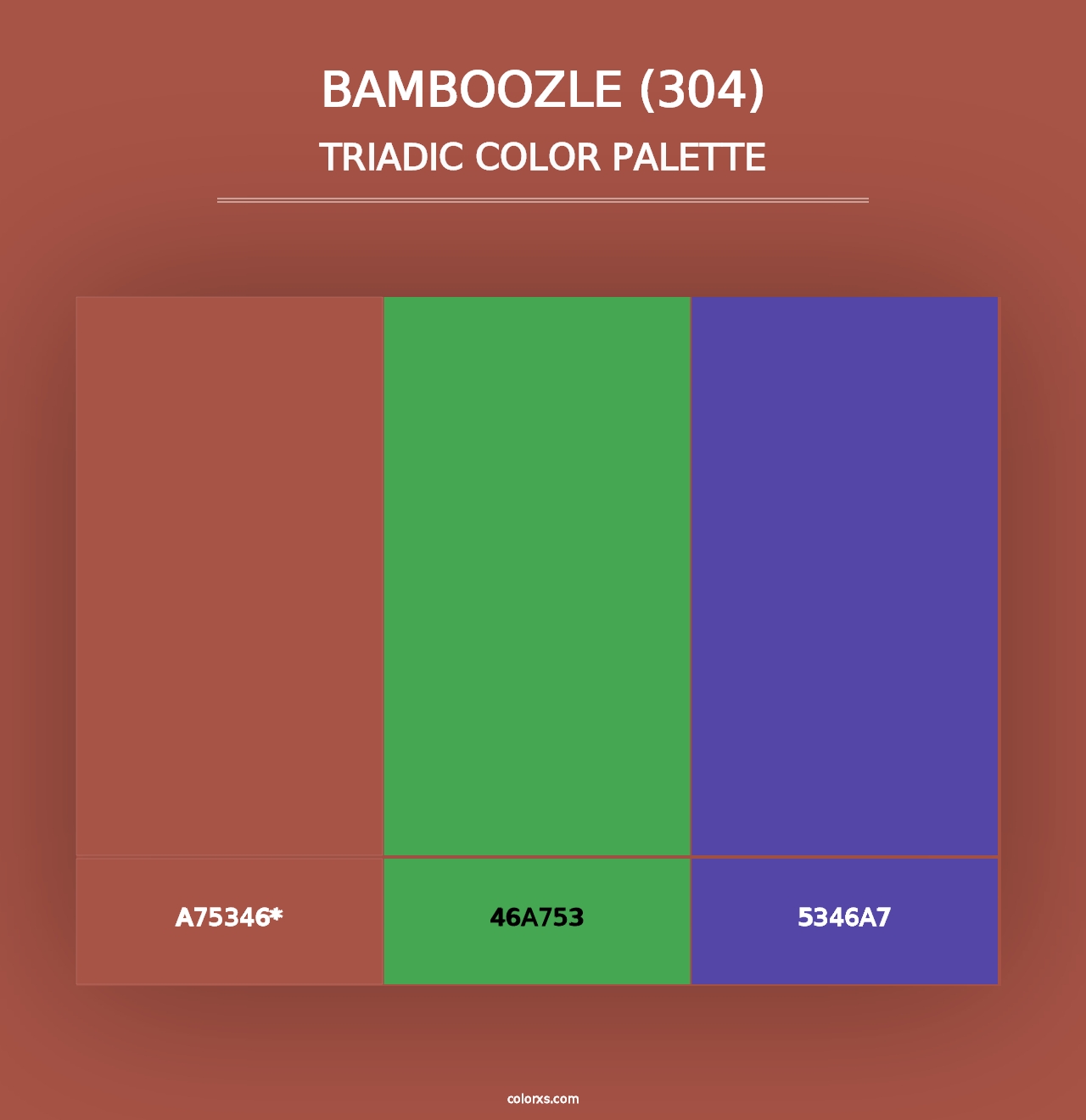 Bamboozle (304) - Triadic Color Palette