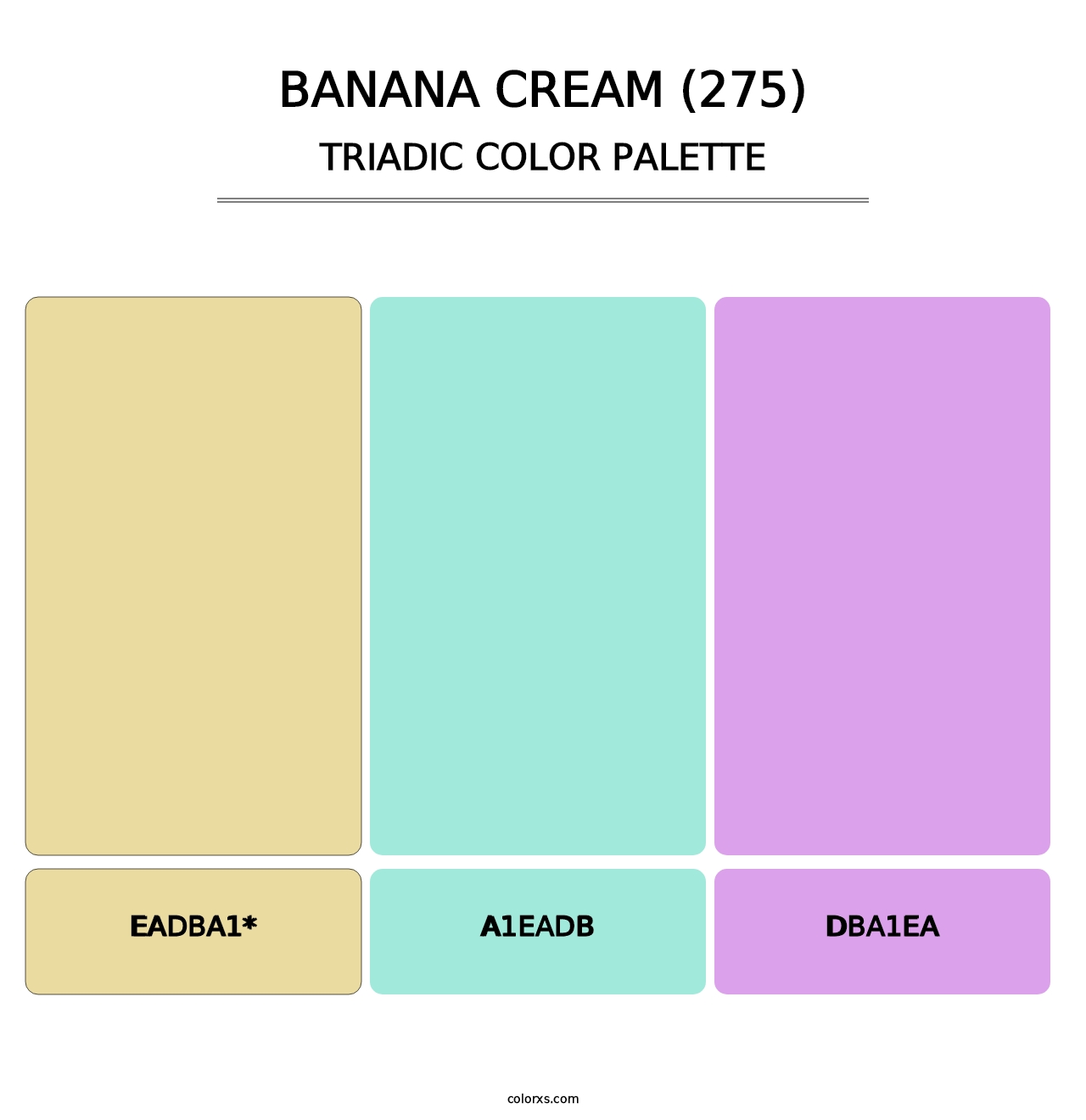 Banana Cream (275) - Triadic Color Palette