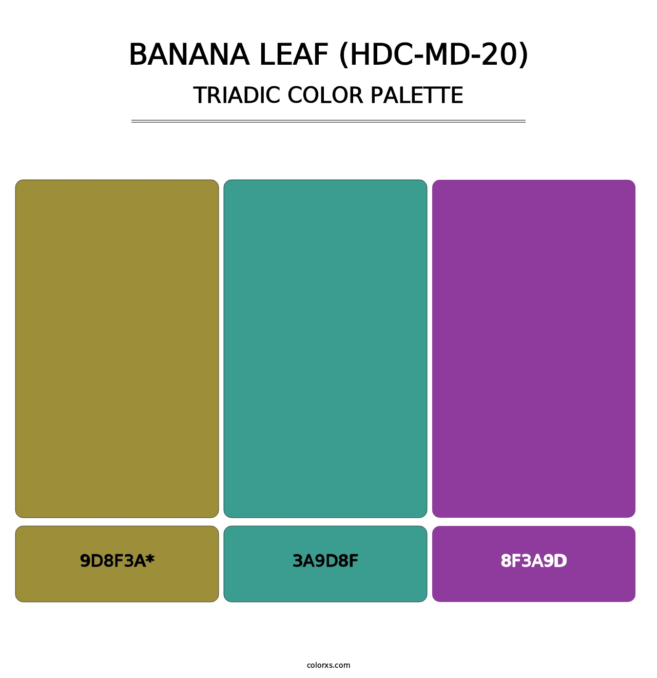 Banana Leaf (HDC-MD-20) - Triadic Color Palette