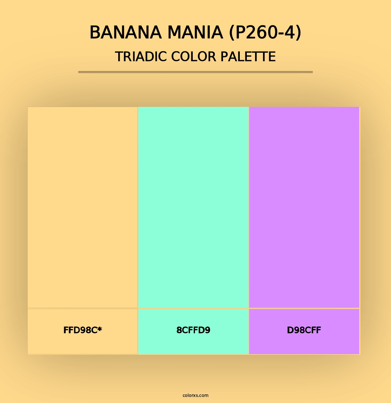 Banana Mania (P260-4) - Triadic Color Palette