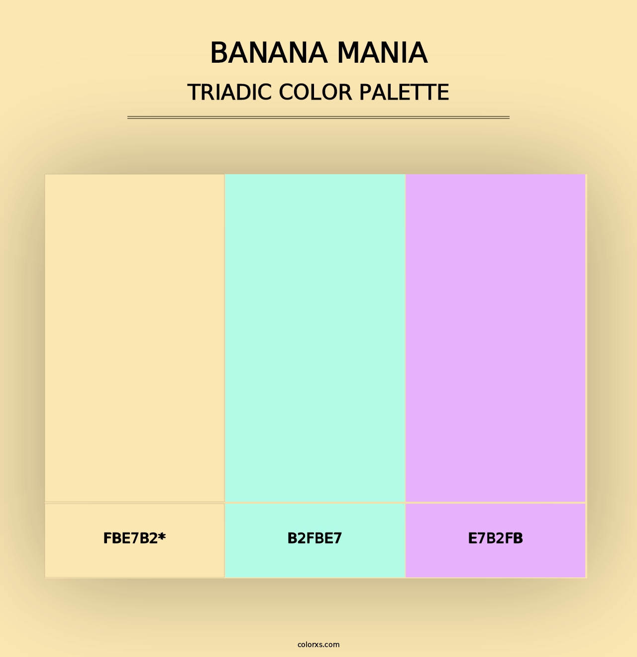 Banana Mania - Triadic Color Palette