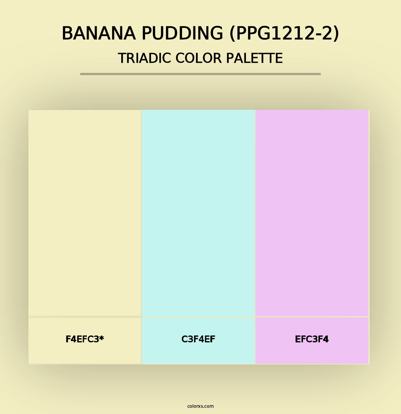 Banana Pudding (PPG1212-2) - Triadic Color Palette