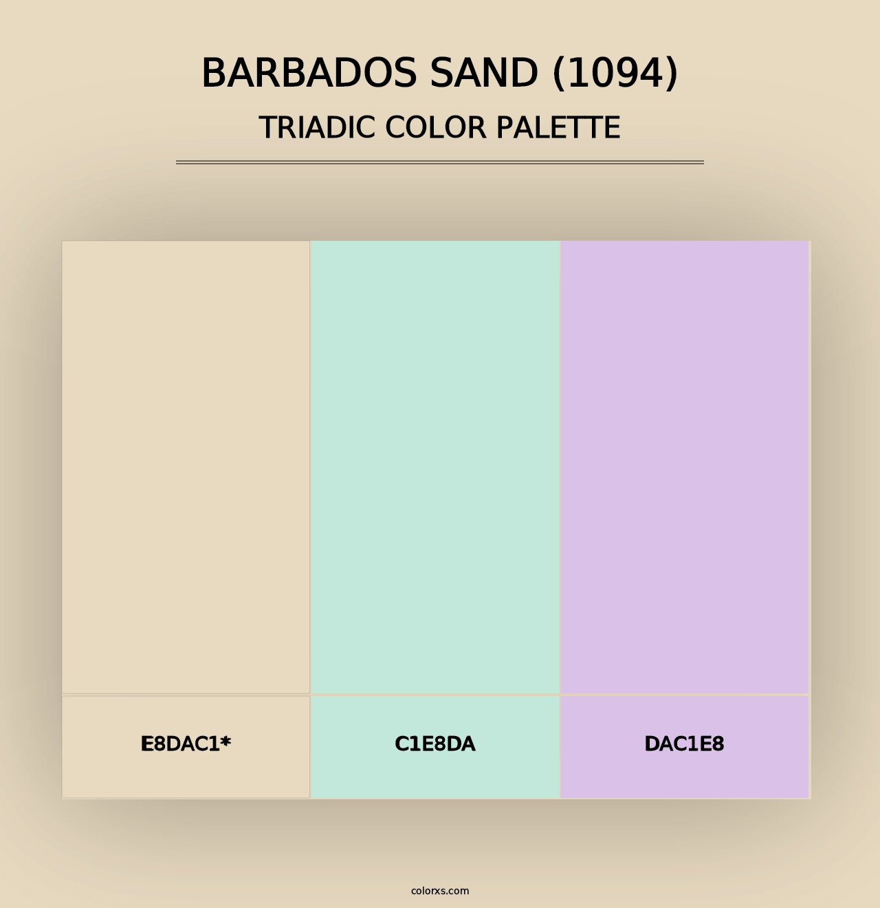 Barbados Sand (1094) - Triadic Color Palette