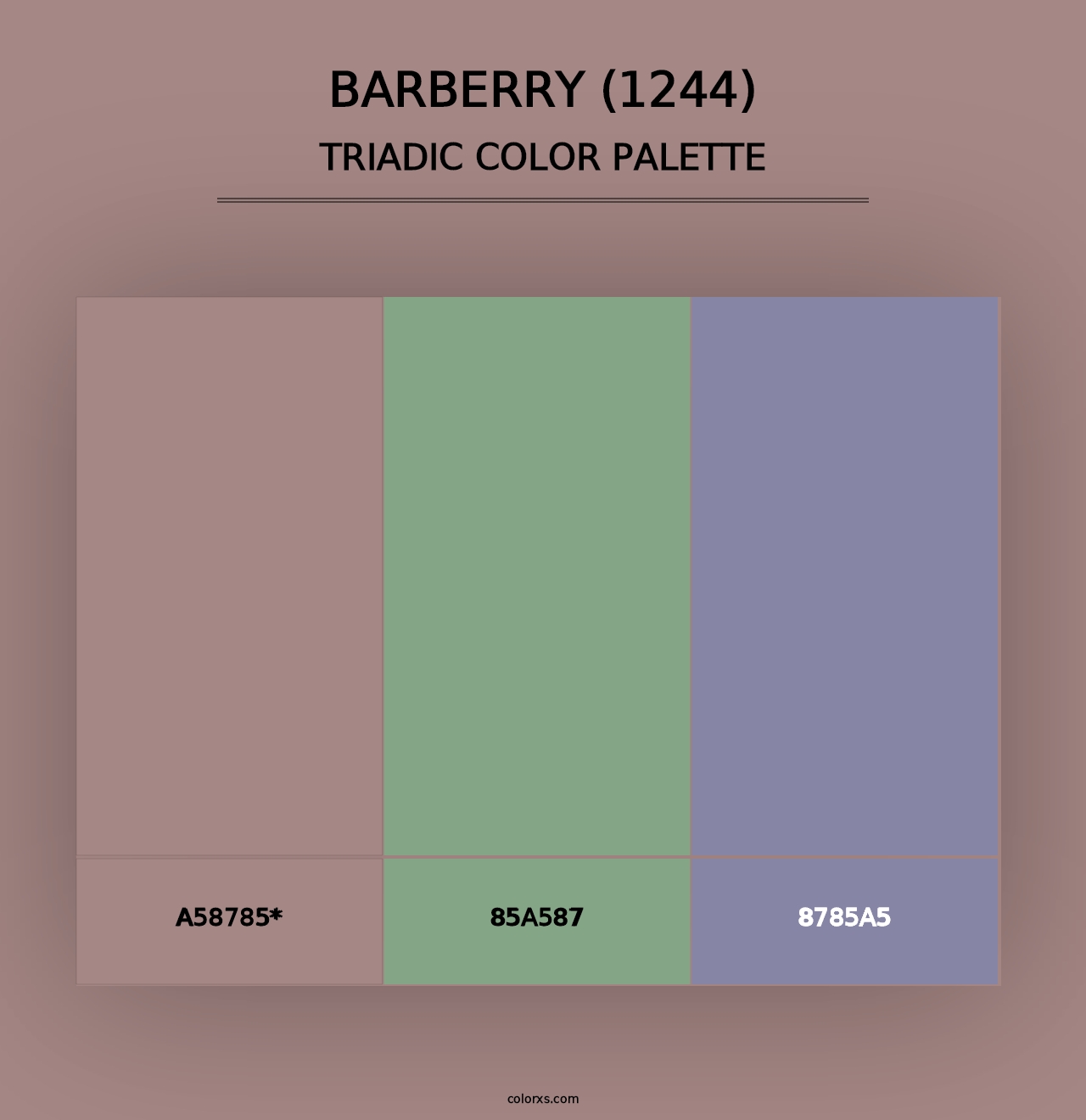 Barberry (1244) - Triadic Color Palette