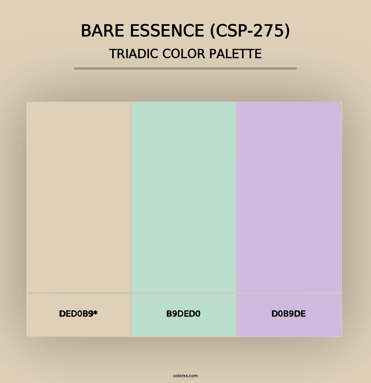 Bare Essence (CSP-275) - Triadic Color Palette