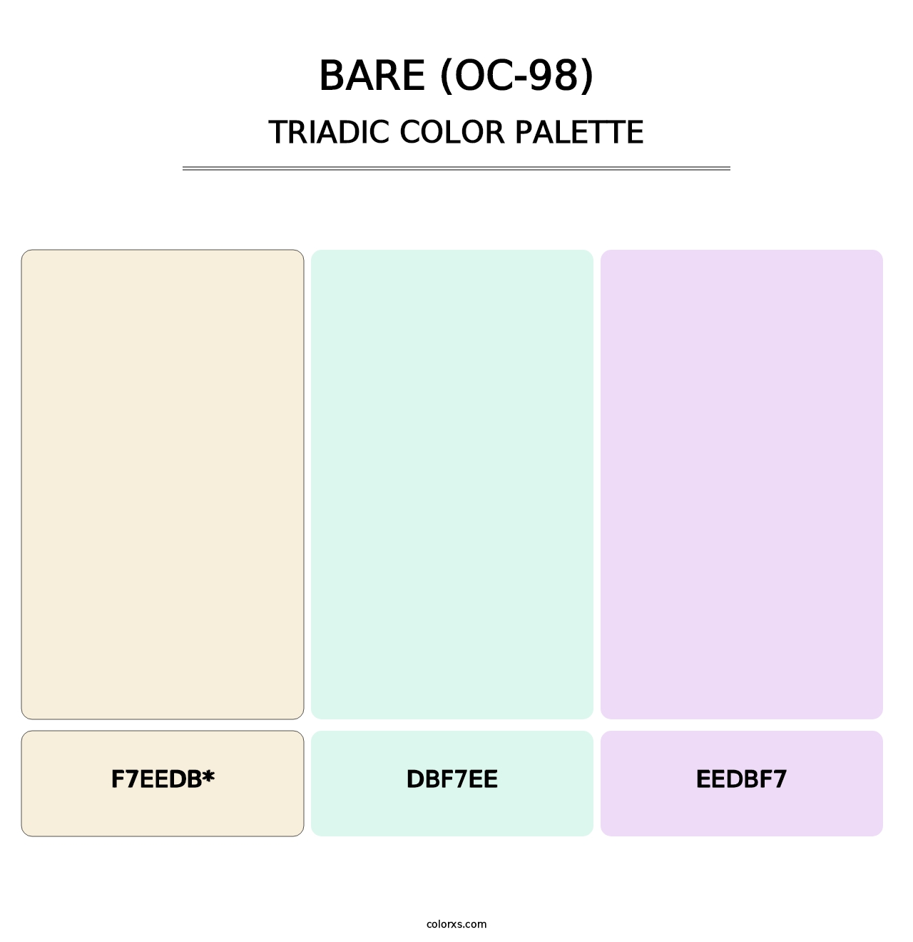 Bare (OC-98) - Triadic Color Palette