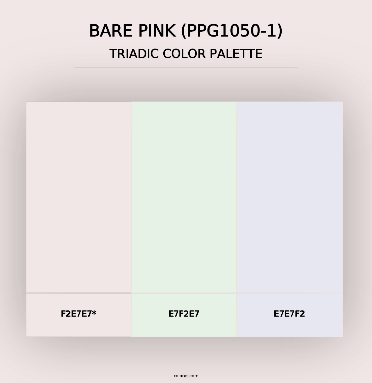 Bare Pink (PPG1050-1) - Triadic Color Palette