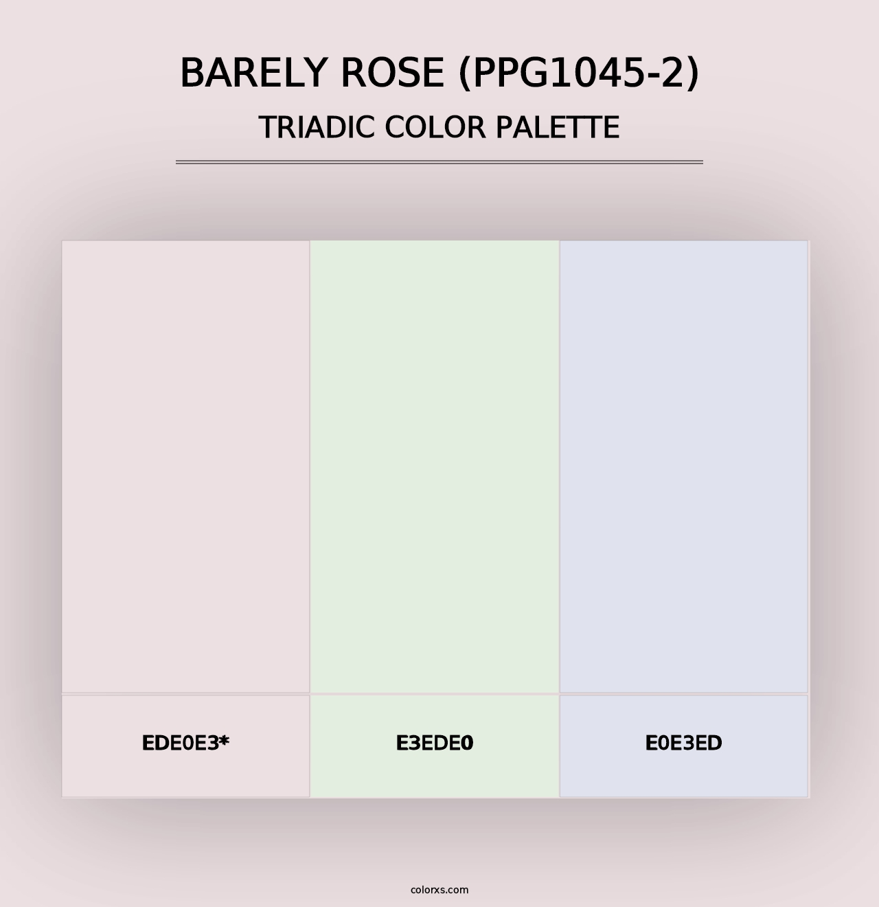 Barely Rose (PPG1045-2) - Triadic Color Palette