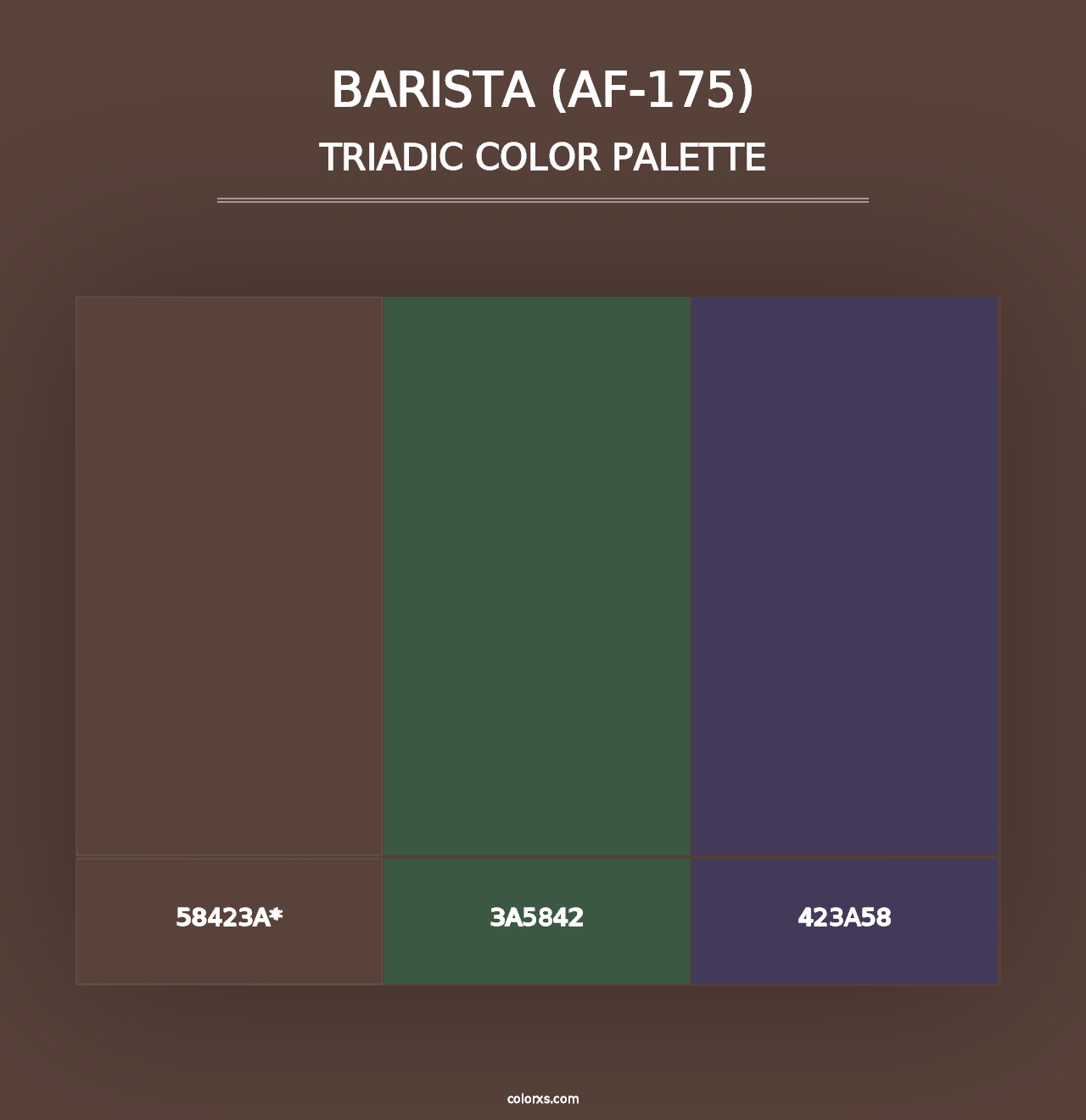 Barista (AF-175) - Triadic Color Palette