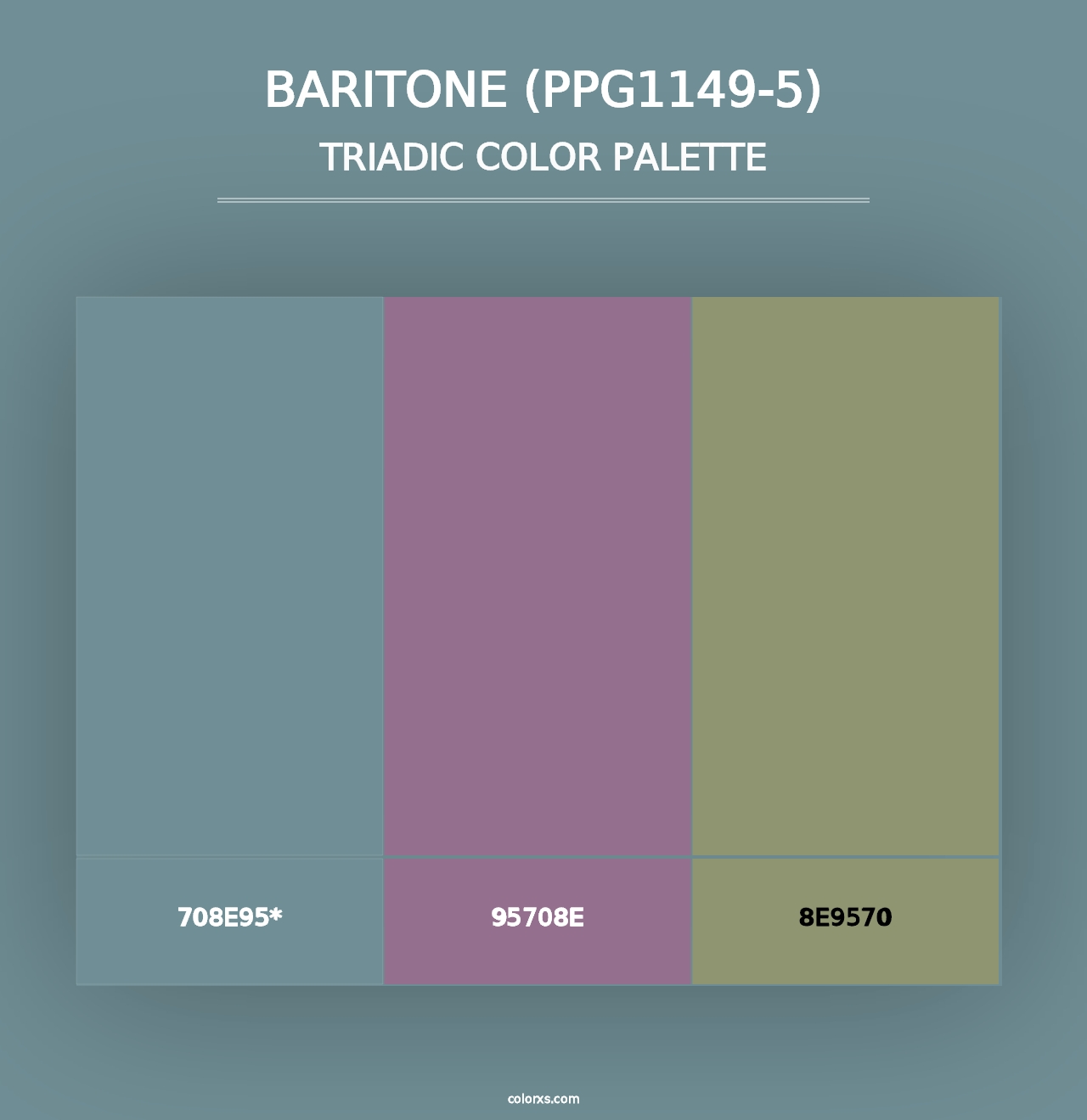 Baritone (PPG1149-5) - Triadic Color Palette