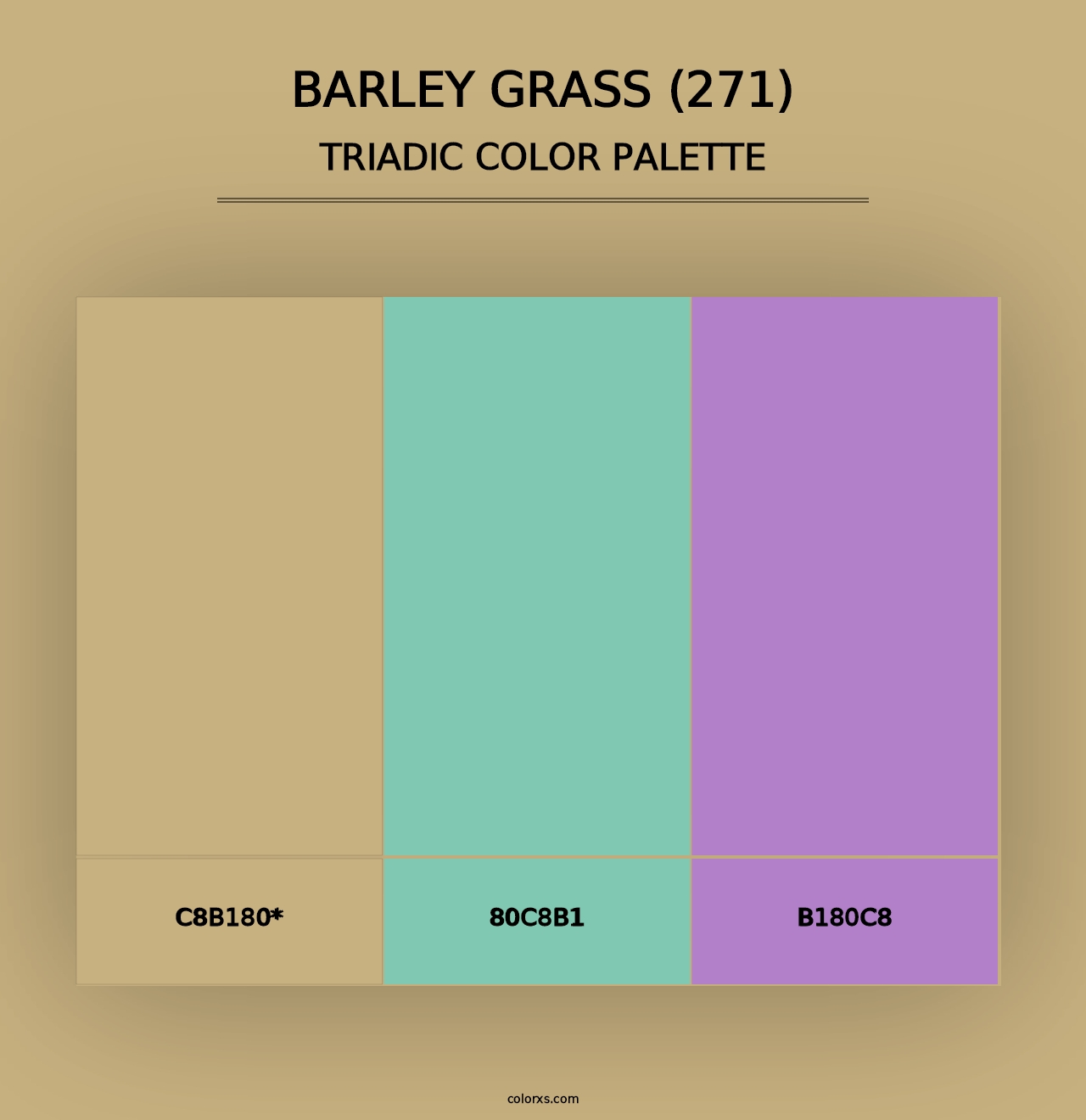 Barley Grass (271) - Triadic Color Palette