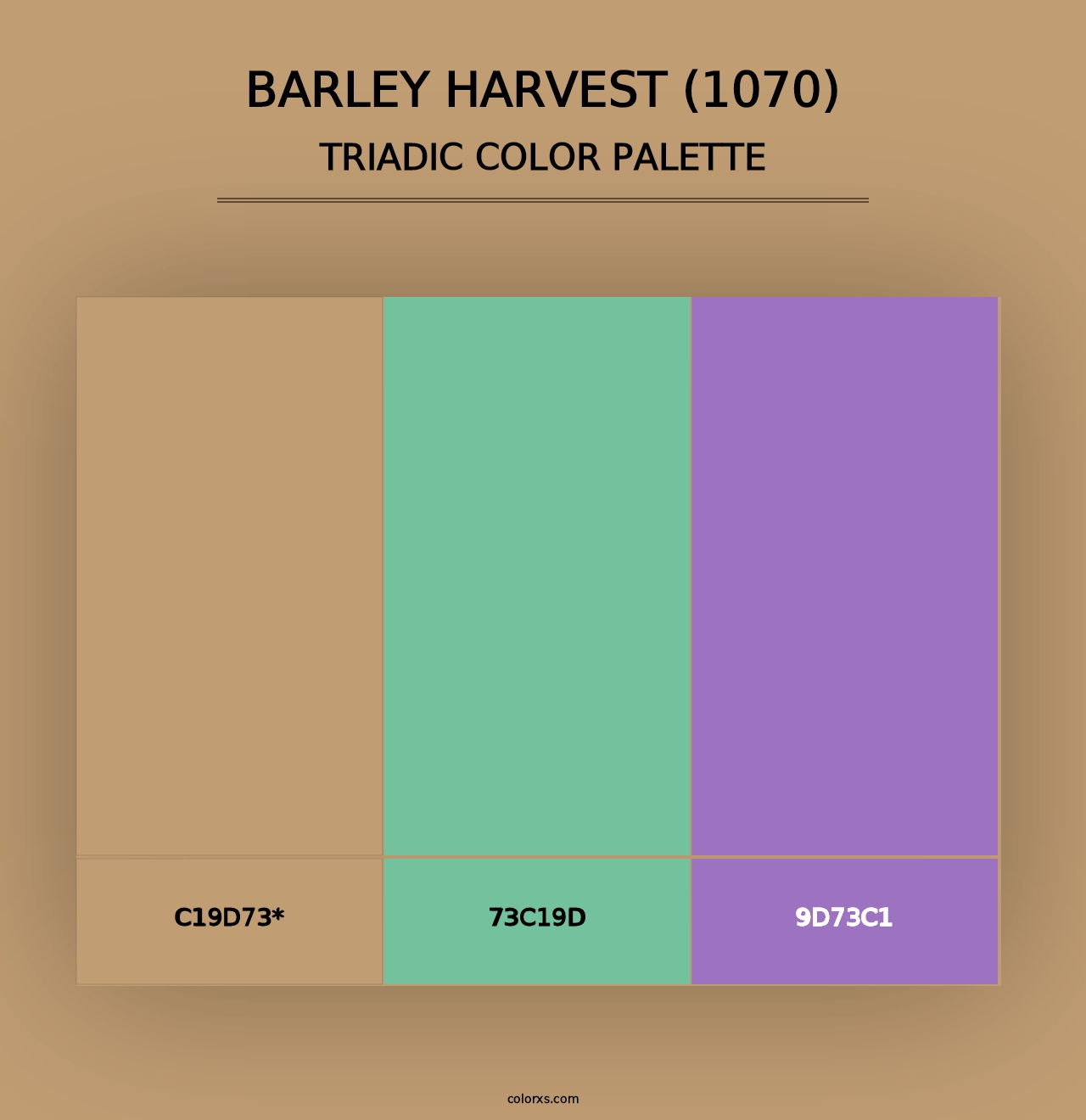 Barley Harvest (1070) - Triadic Color Palette