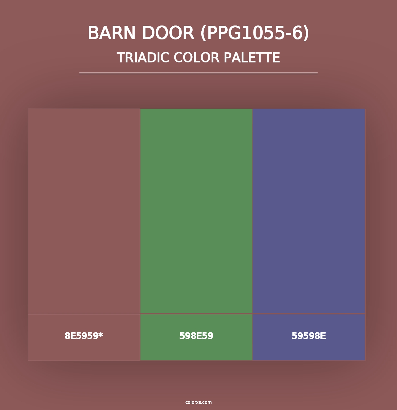 Barn Door (PPG1055-6) - Triadic Color Palette