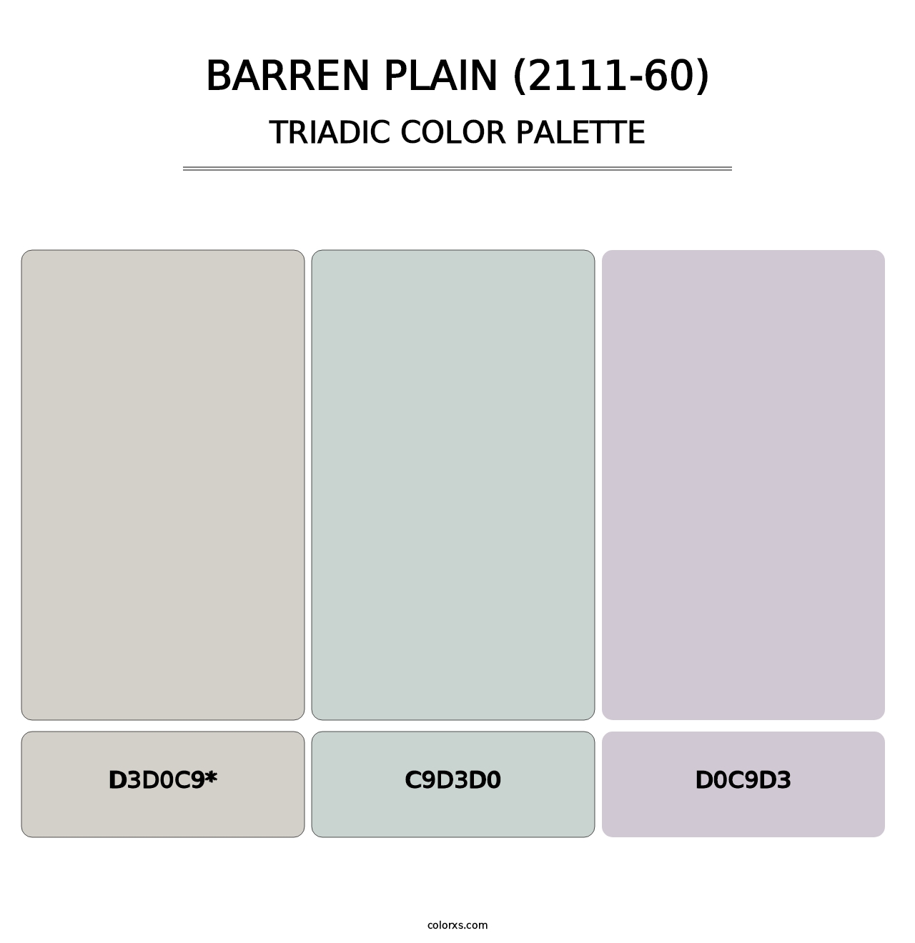 Barren Plain (2111-60) - Triadic Color Palette