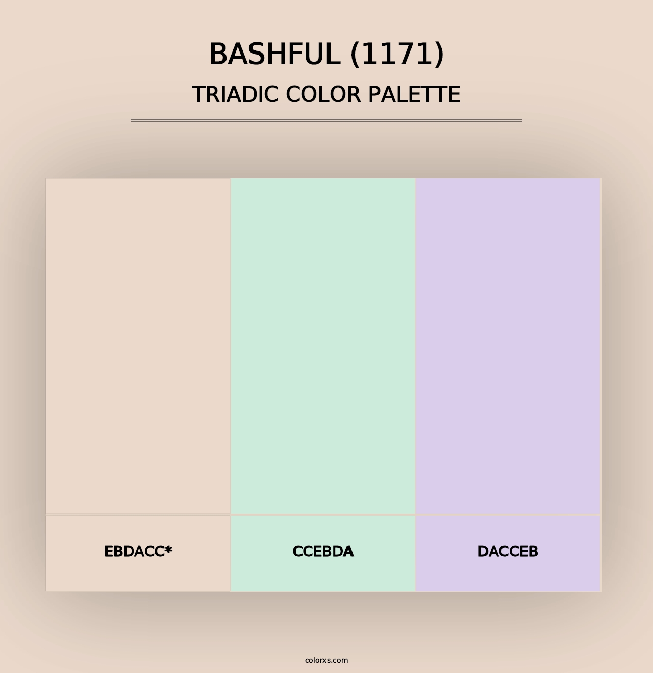 Bashful (1171) - Triadic Color Palette