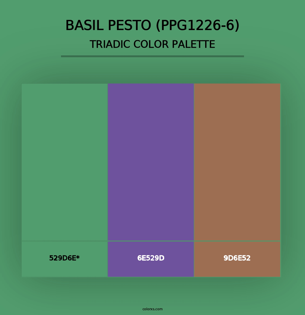 Basil Pesto (PPG1226-6) - Triadic Color Palette