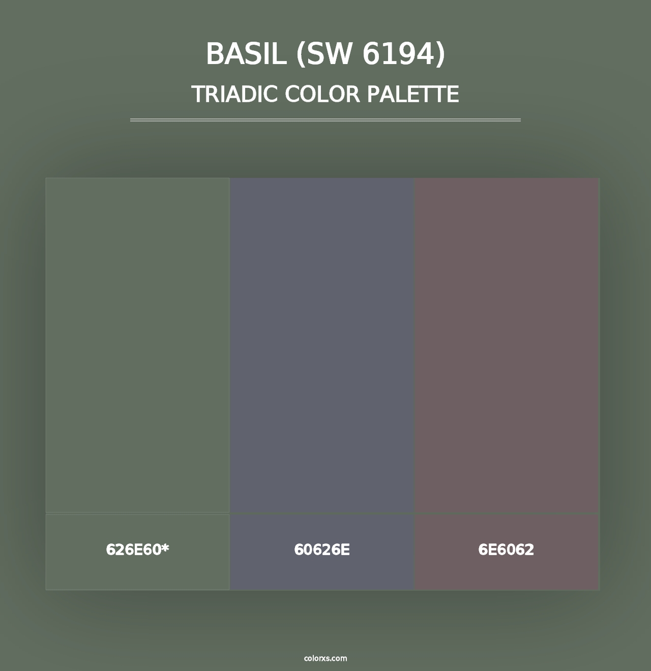 Basil (SW 6194) - Triadic Color Palette