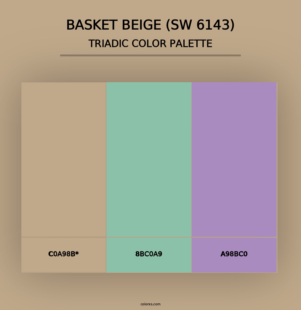 Basket Beige (SW 6143) - Triadic Color Palette