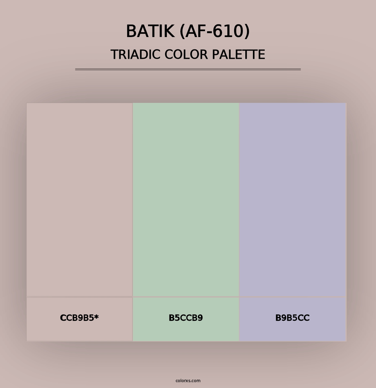 Batik (AF-610) - Triadic Color Palette