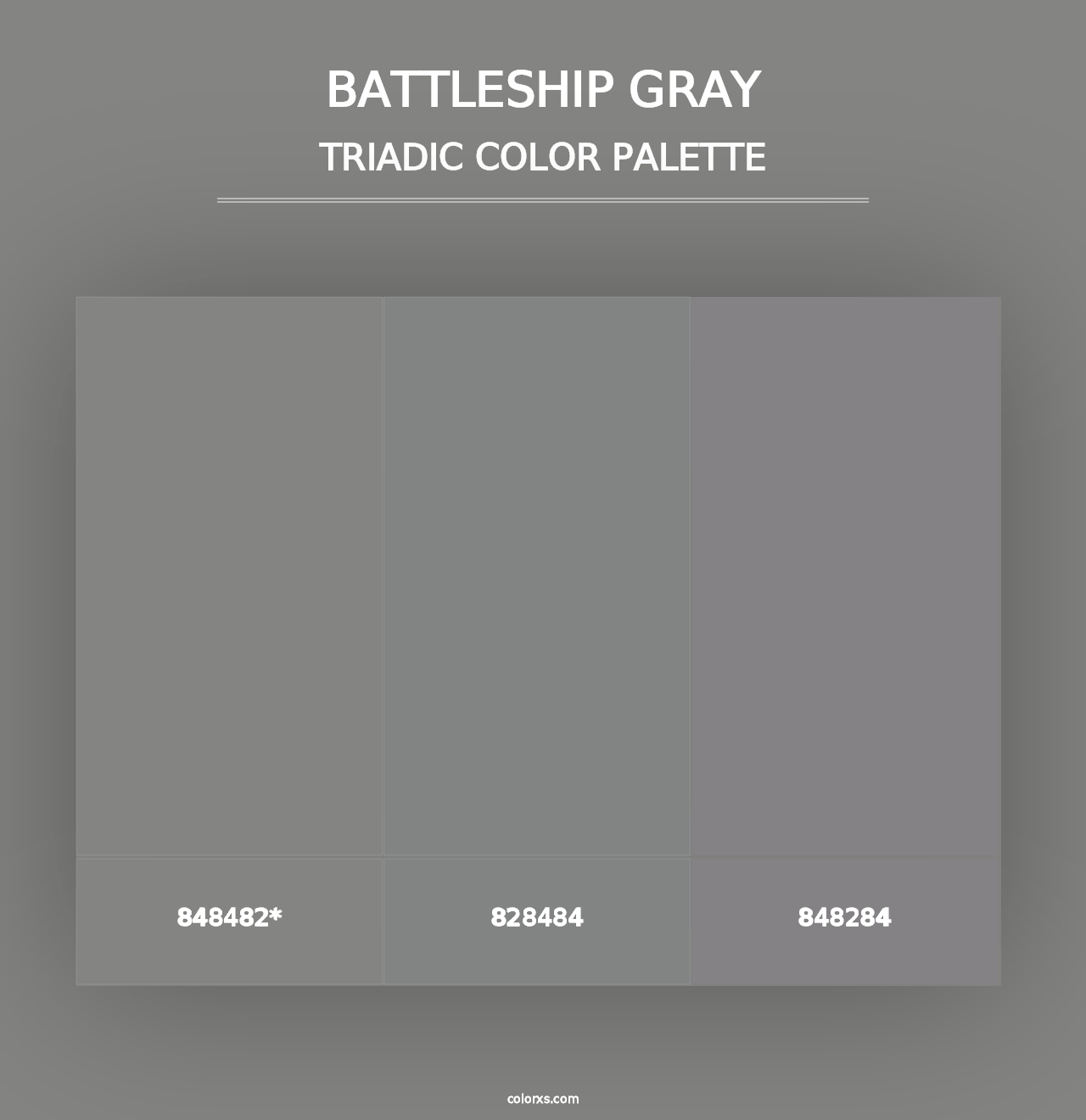 Battleship Gray - Triadic Color Palette