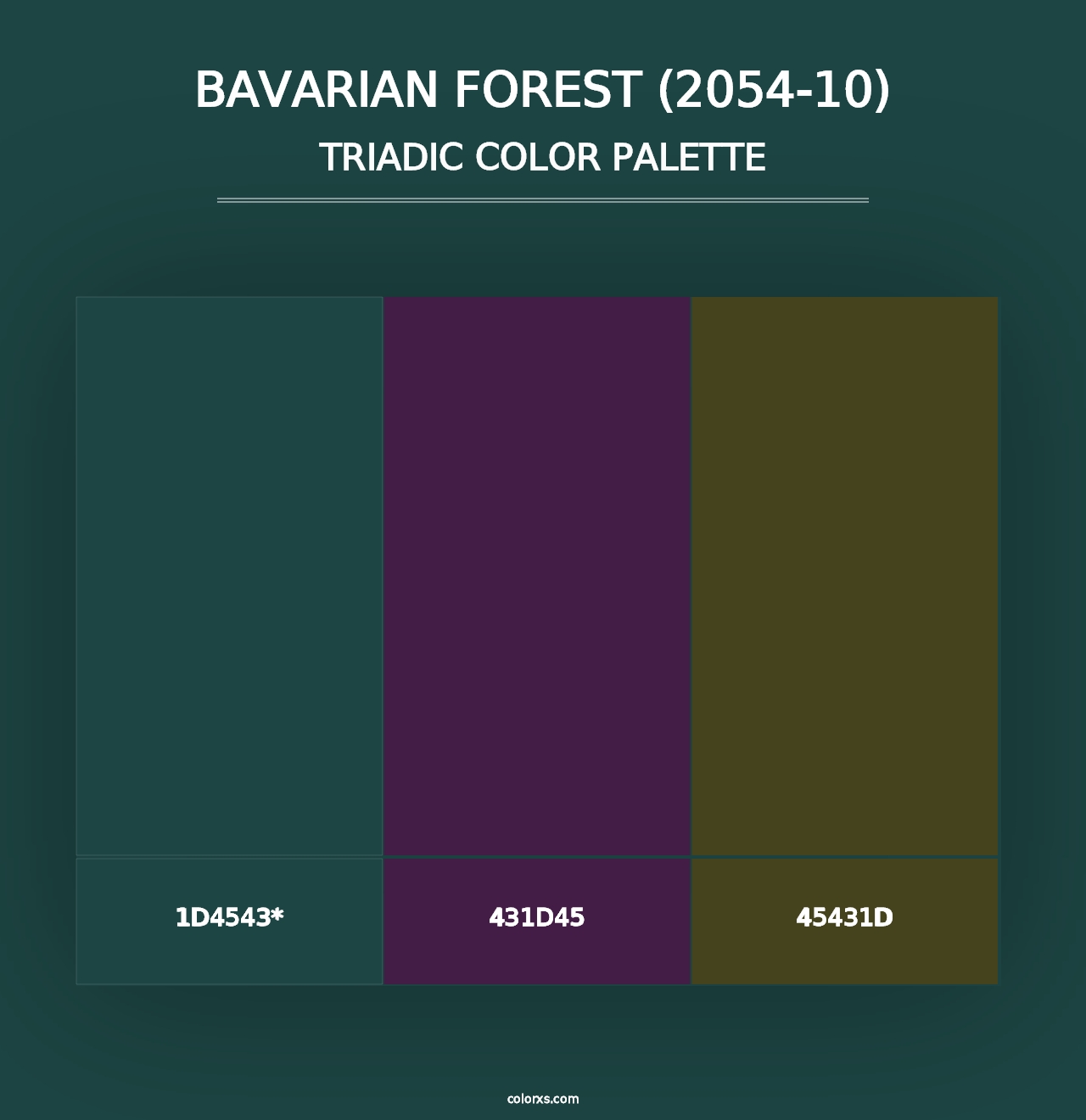 Bavarian Forest (2054-10) - Triadic Color Palette