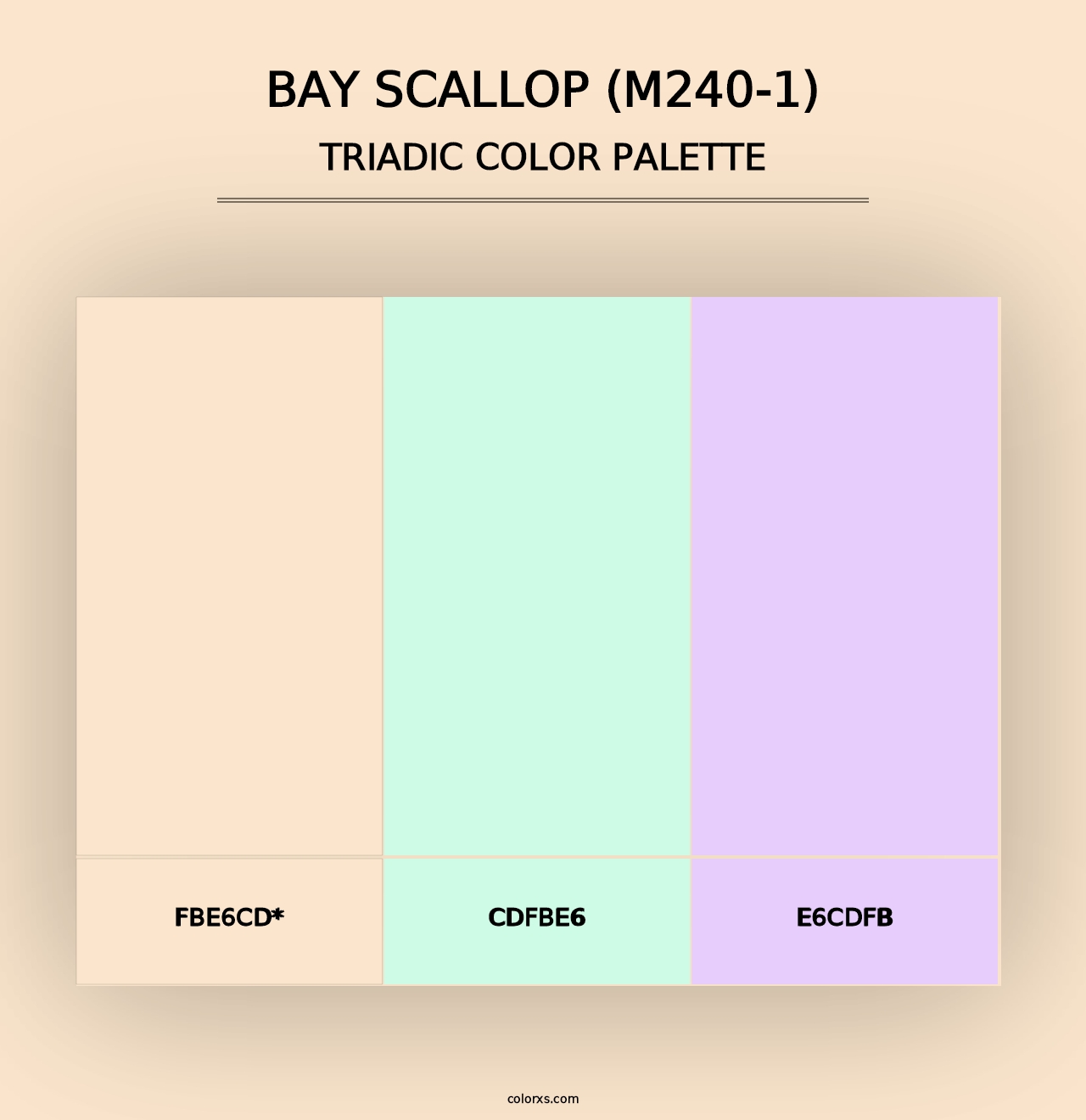 Bay Scallop (M240-1) - Triadic Color Palette