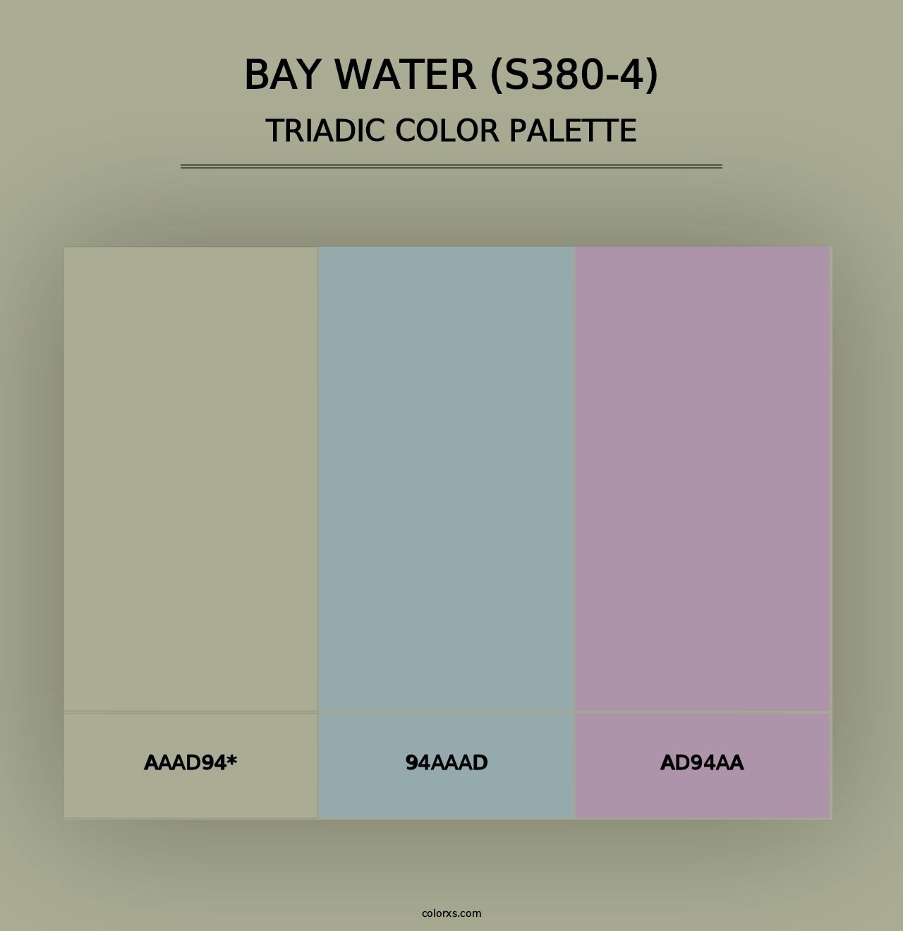 Bay Water (S380-4) - Triadic Color Palette