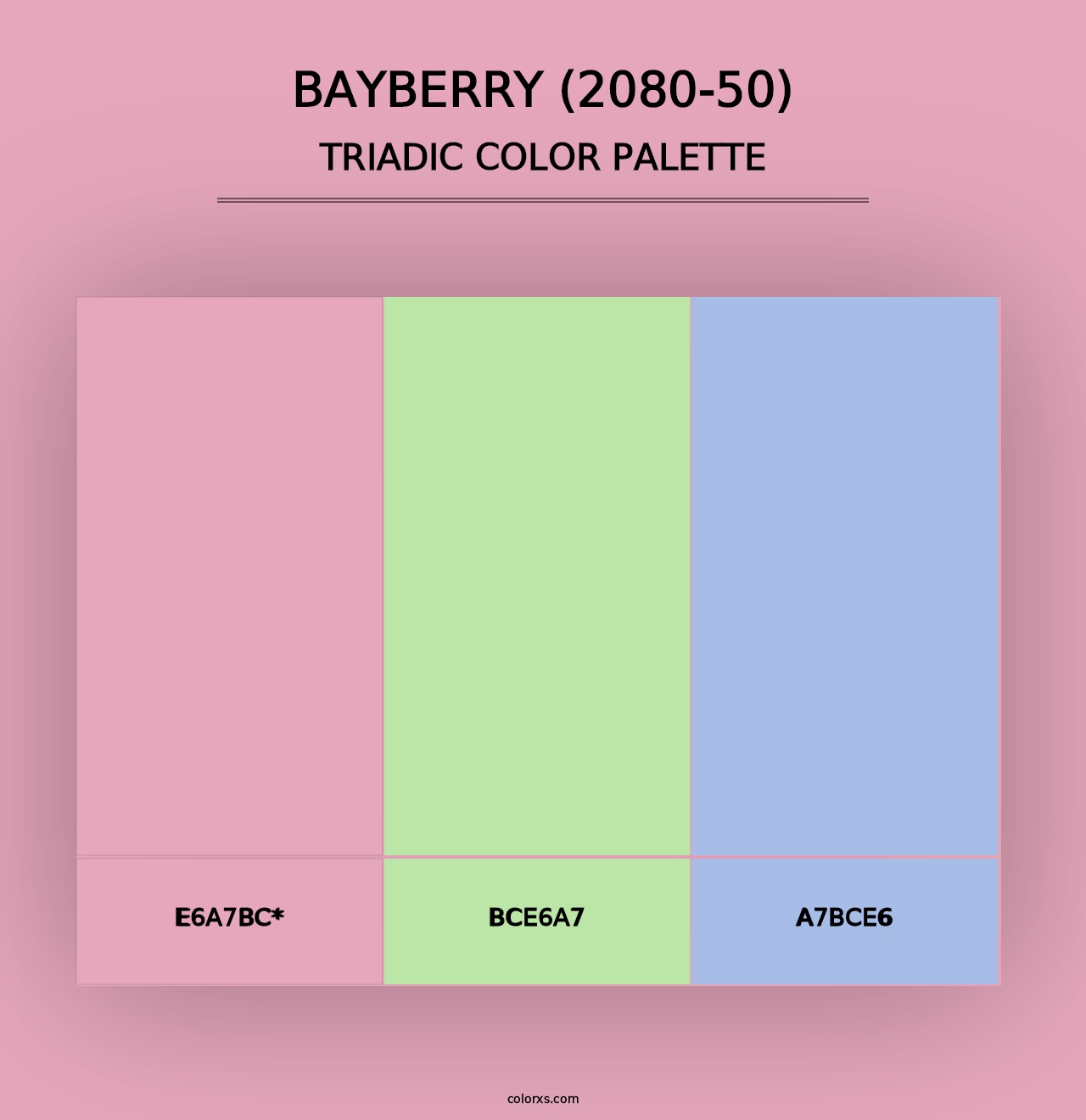 Bayberry (2080-50) - Triadic Color Palette