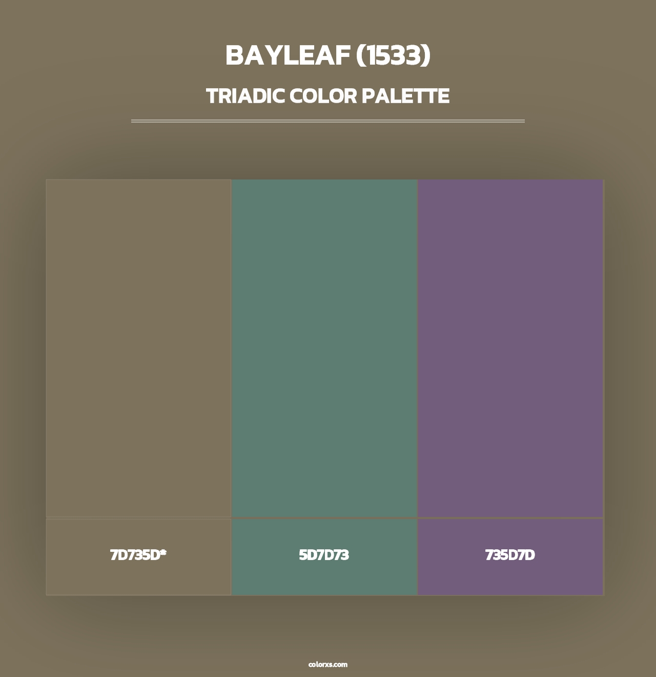 Bayleaf (1533) - Triadic Color Palette