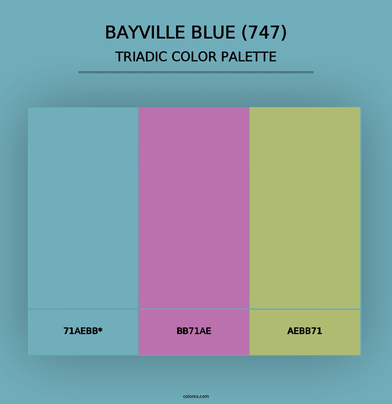 Bayville Blue (747) - Triadic Color Palette