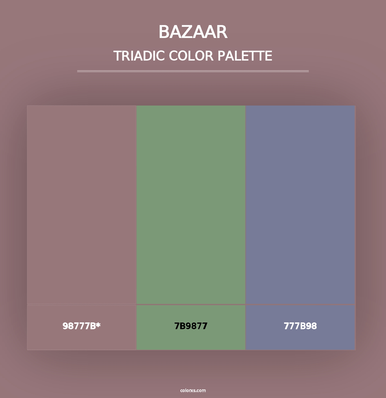 Bazaar - Triadic Color Palette