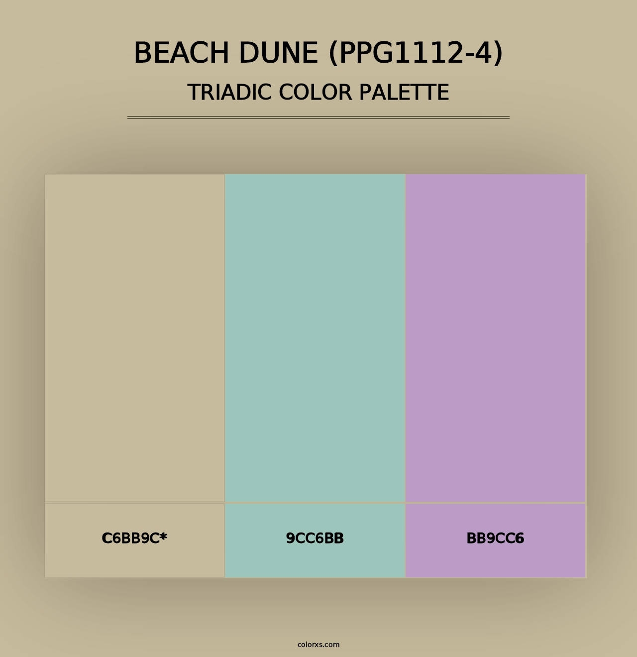 Beach Dune (PPG1112-4) - Triadic Color Palette