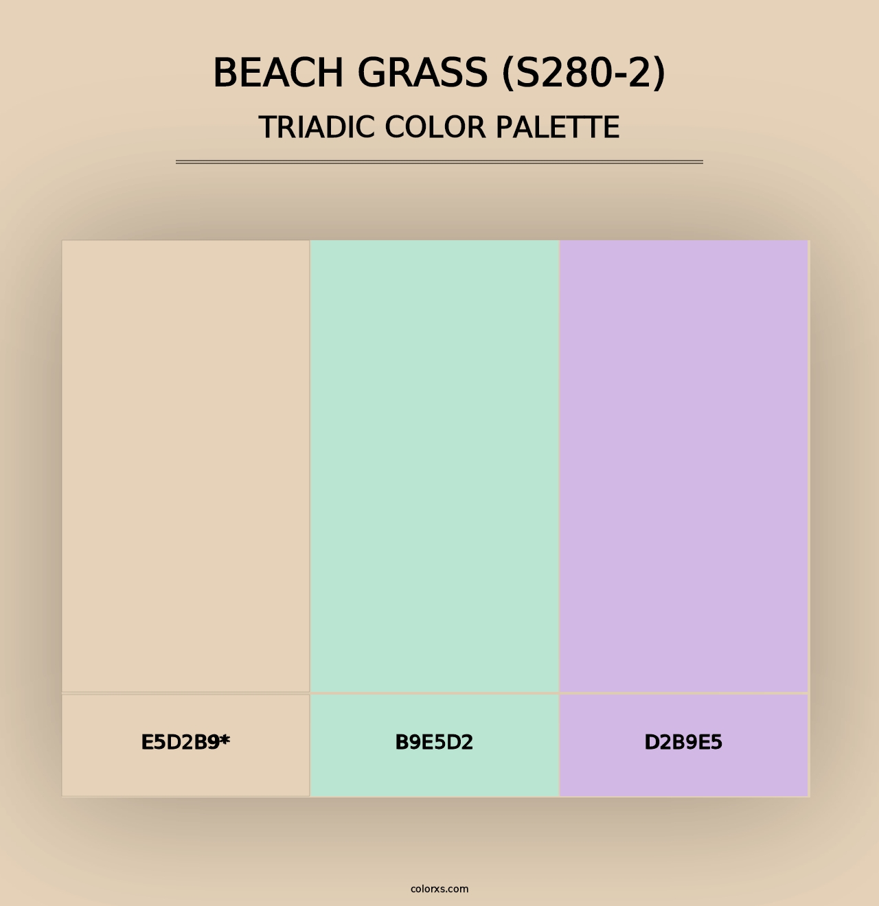 Beach Grass (S280-2) - Triadic Color Palette