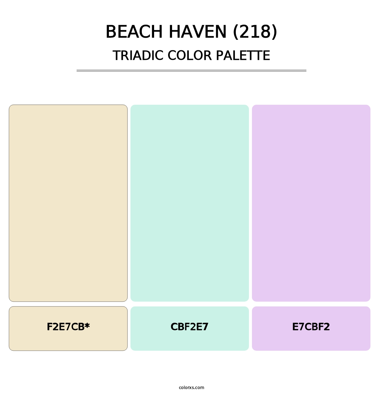 Beach Haven (218) - Triadic Color Palette