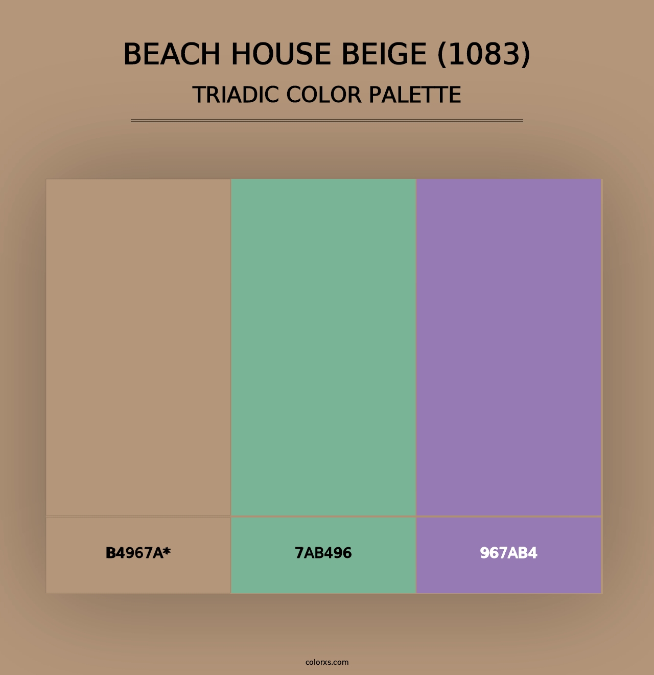 Beach House Beige (1083) - Triadic Color Palette